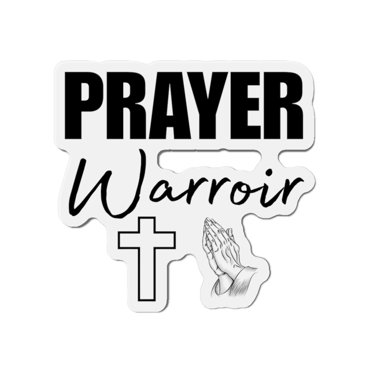 Prayer Warrior Fridge Magnet - Christian Gifts for Women Faith Gifts for Men