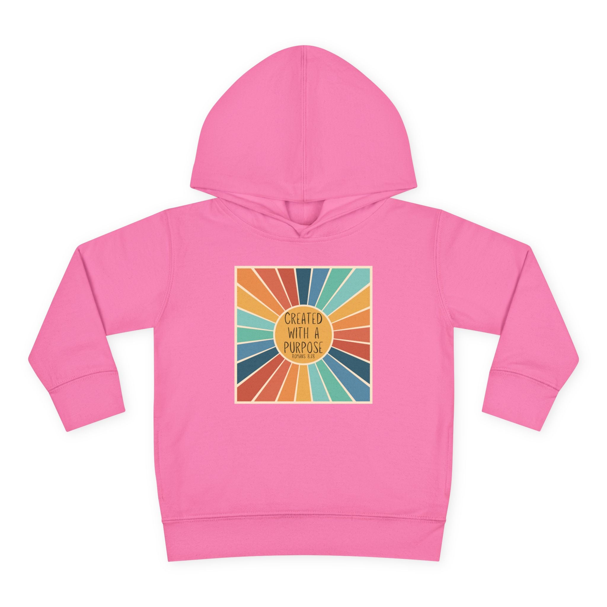 Toddler Hoodie — "Created With A Purpose" Retro Sunburst Pullover