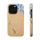 iPhone Inspirational Magnetic Phone Case, Unique Phone Accessories, Faith-Based Gifts, Coastal Vibes, Walk by Faith Design