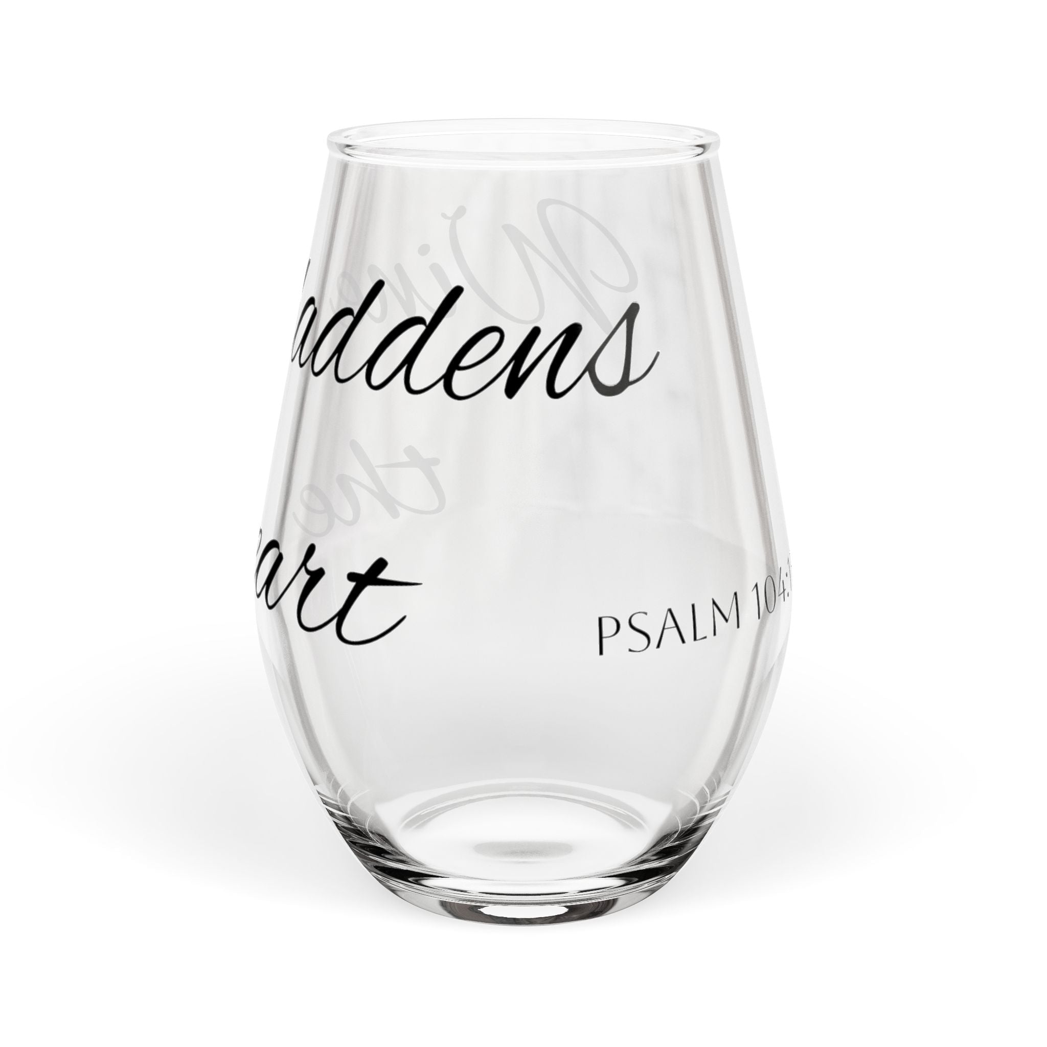 Wine Gladdens The Heart Stemless Wine Glass - 11.75oz