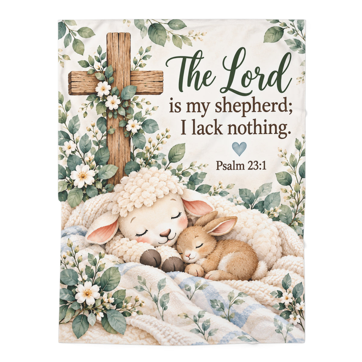 The Lord Is My Shepherd Christian Baby Swaddle Blanket