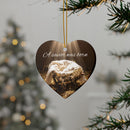 Ceramic Ornament — "A Savior Was Born" Nativity Christmas Tree Decoration