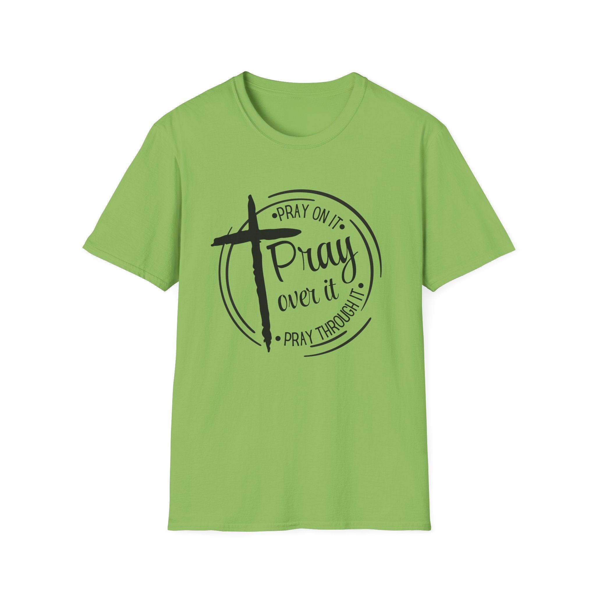 Pray Over It Christian T-Shirt — Cross Faith Prayer Tee