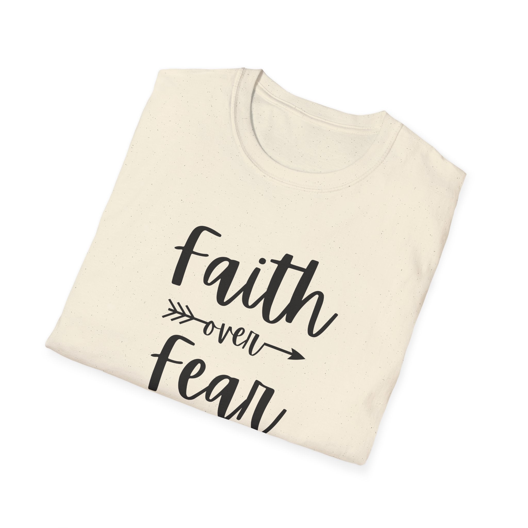 Faith Over Fear Unisex Softstyle T-Shirt | Christian Shirts for Women Men - Faith Based Gifts