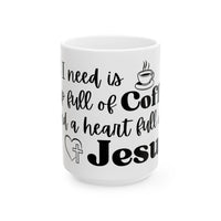 Christian Coffee Mug - Faith Gifts for Women Men All I Need is Coffee and Jesus