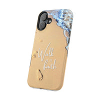 iPhone Inspirational Magnetic Phone Case, Unique Phone Accessories, Faith-Based Gifts, Coastal Vibes, Walk by Faith Design