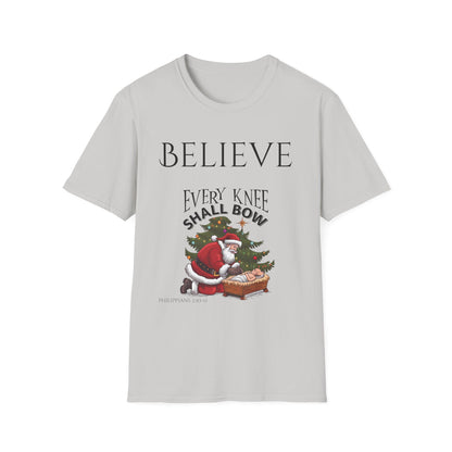 Believe Every Knee Shall Bow Christian Shirt for Women Men Shirts for Christians