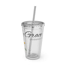 Saved By Grace Water Tumbler - Christian Gifts for Women Men - Faith Based Gifts