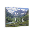 Faith Wall Art - Faith Can Move Mountains - Metal - Inspirational Wall Art Christian Gifts for Women Men