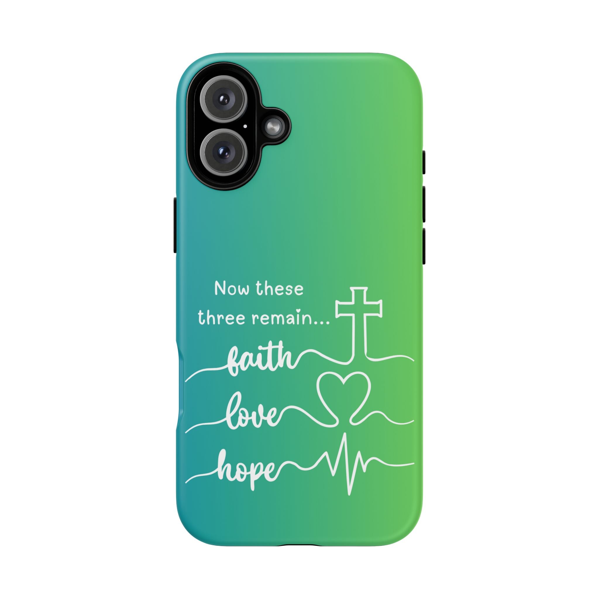 iPhone - 'Faith Love Hope' Christian Cross Protective Cover