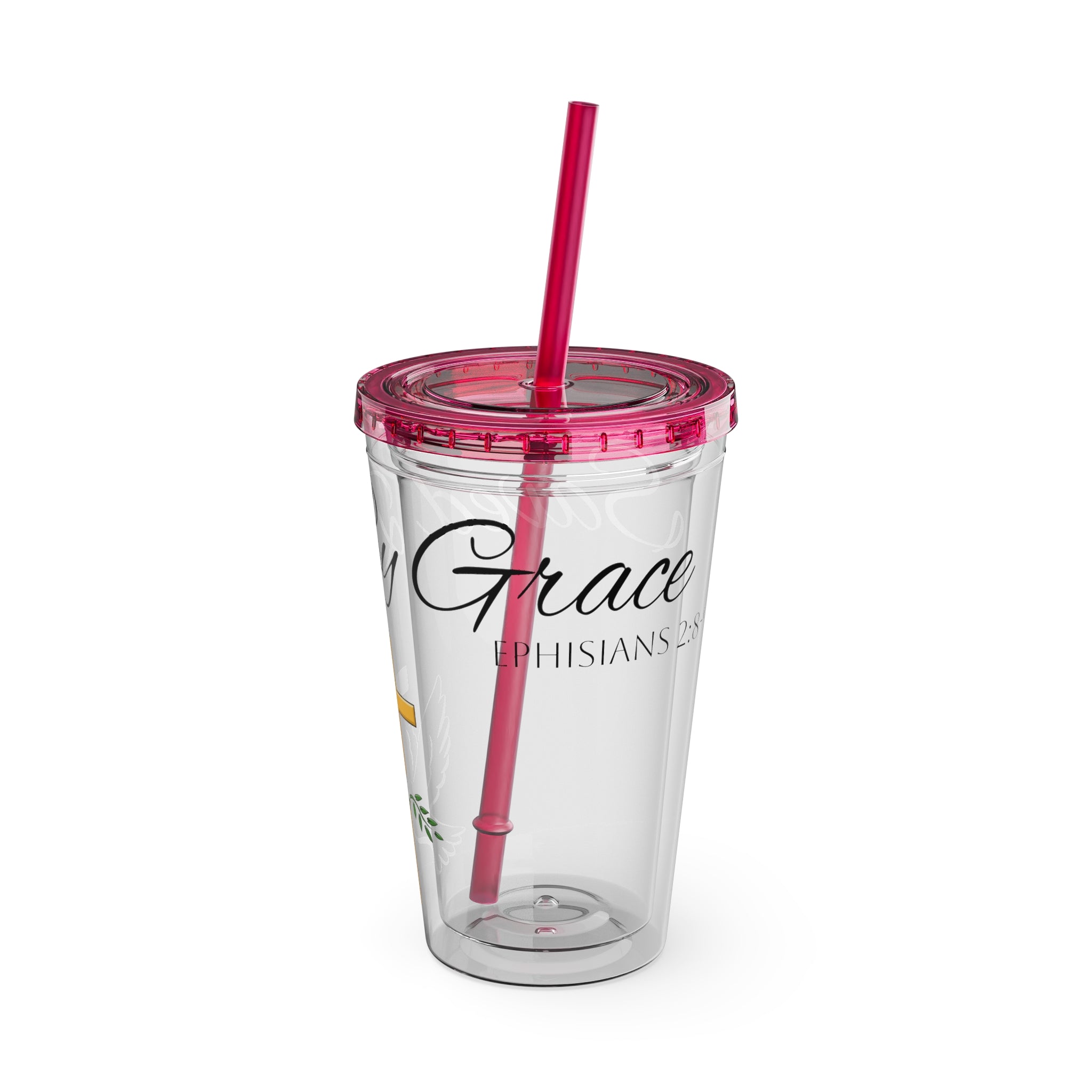 Saved By Grace Water Tumbler - Christian Gifts for Women Men - Faith Based Gifts