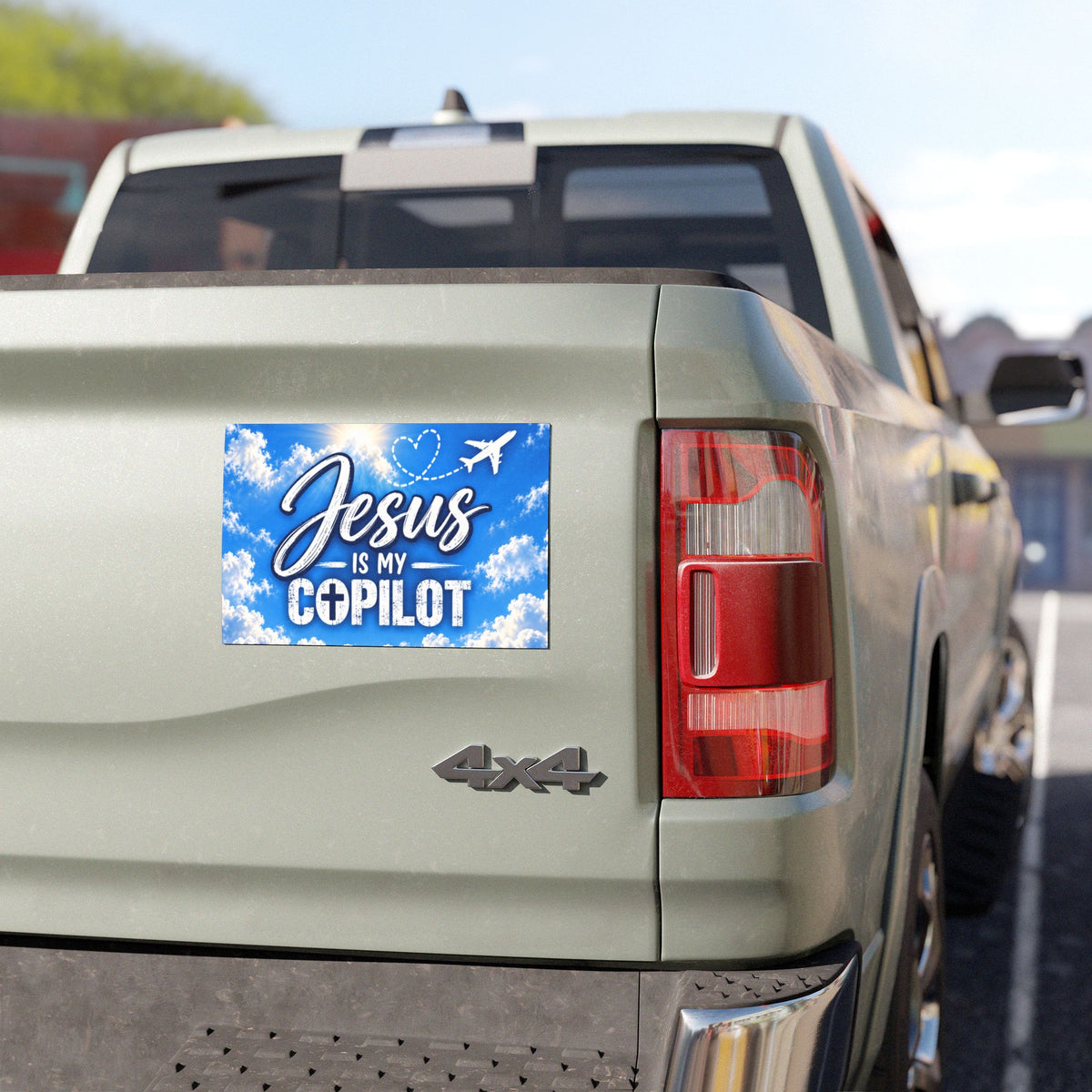Jesus Is My Copilot – Blue Sky Christian Car Magnet
