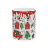 Holiday Hot Chocolate Mug – It's The Most Wonderful Time of the Year Christmas Ceramic Cup