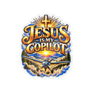 Jesus Is My Copilot – Cross & Airplane Christian Vinyl Sticker