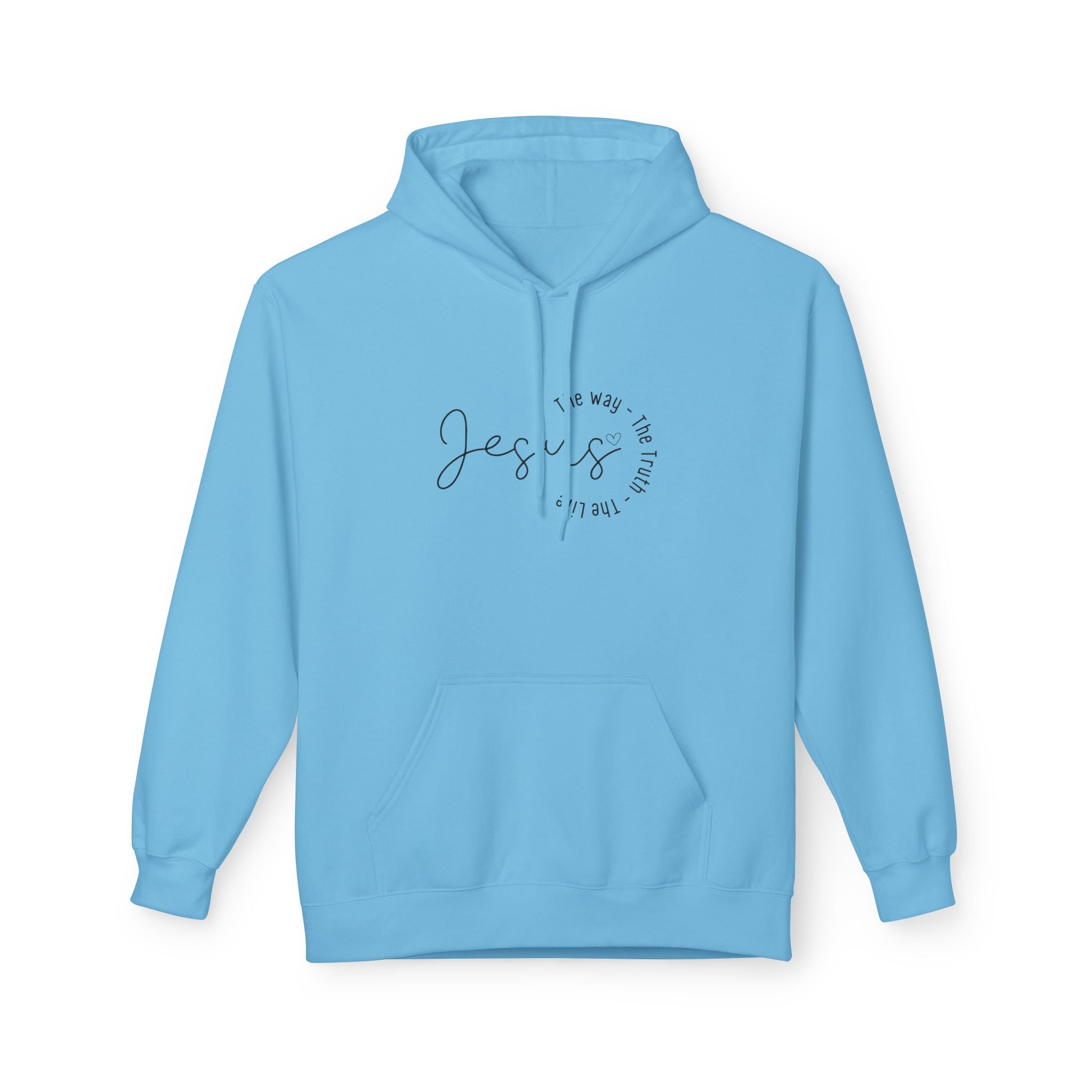 Jesus - The way, the truth, the life - Unisex Midweight Softstyle Fleece Hoodie