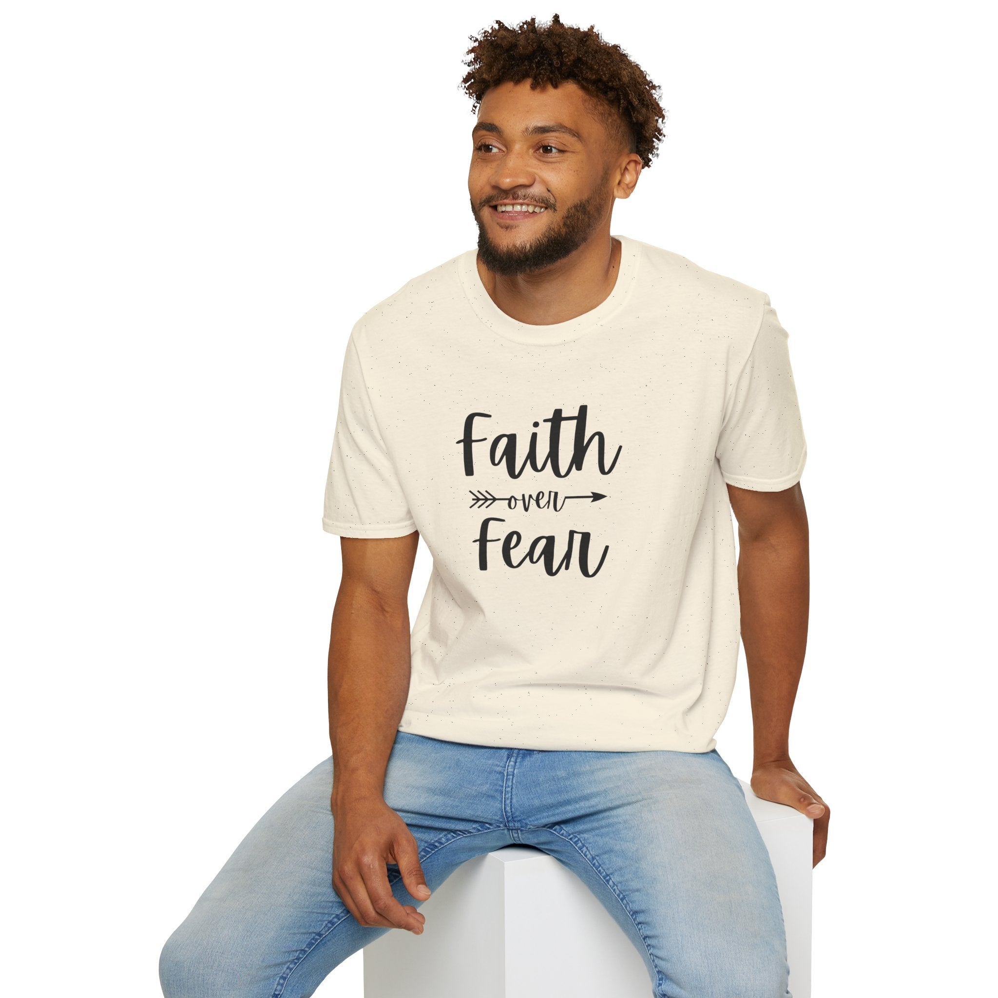 Faith Over Fear Unisex Softstyle T-Shirt | Christian Shirts for Women Men - Faith Based Gifts