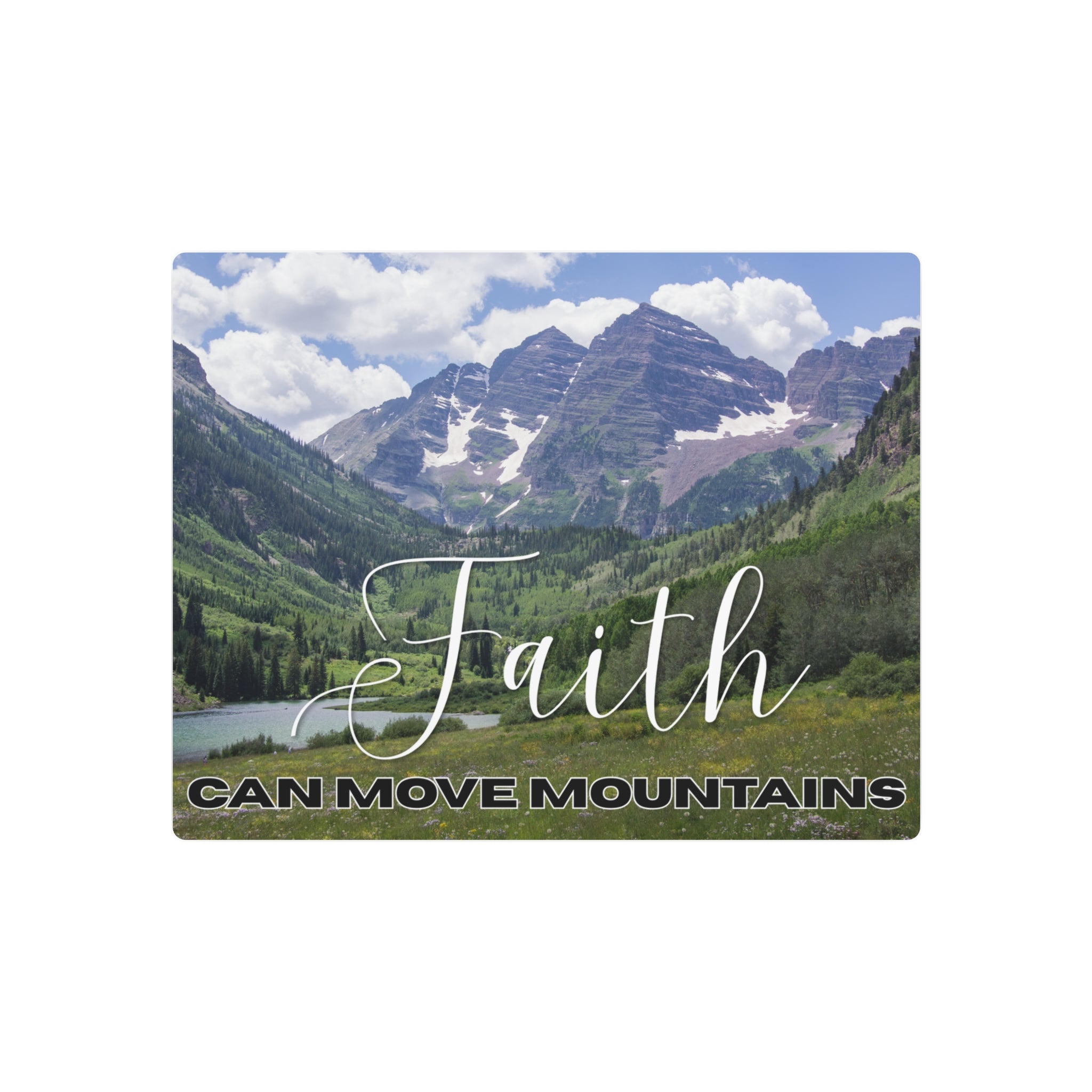 Faith Wall Art - Faith Can Move Mountains - Metal - Inspirational Wall Art Christian Gifts for Women Men