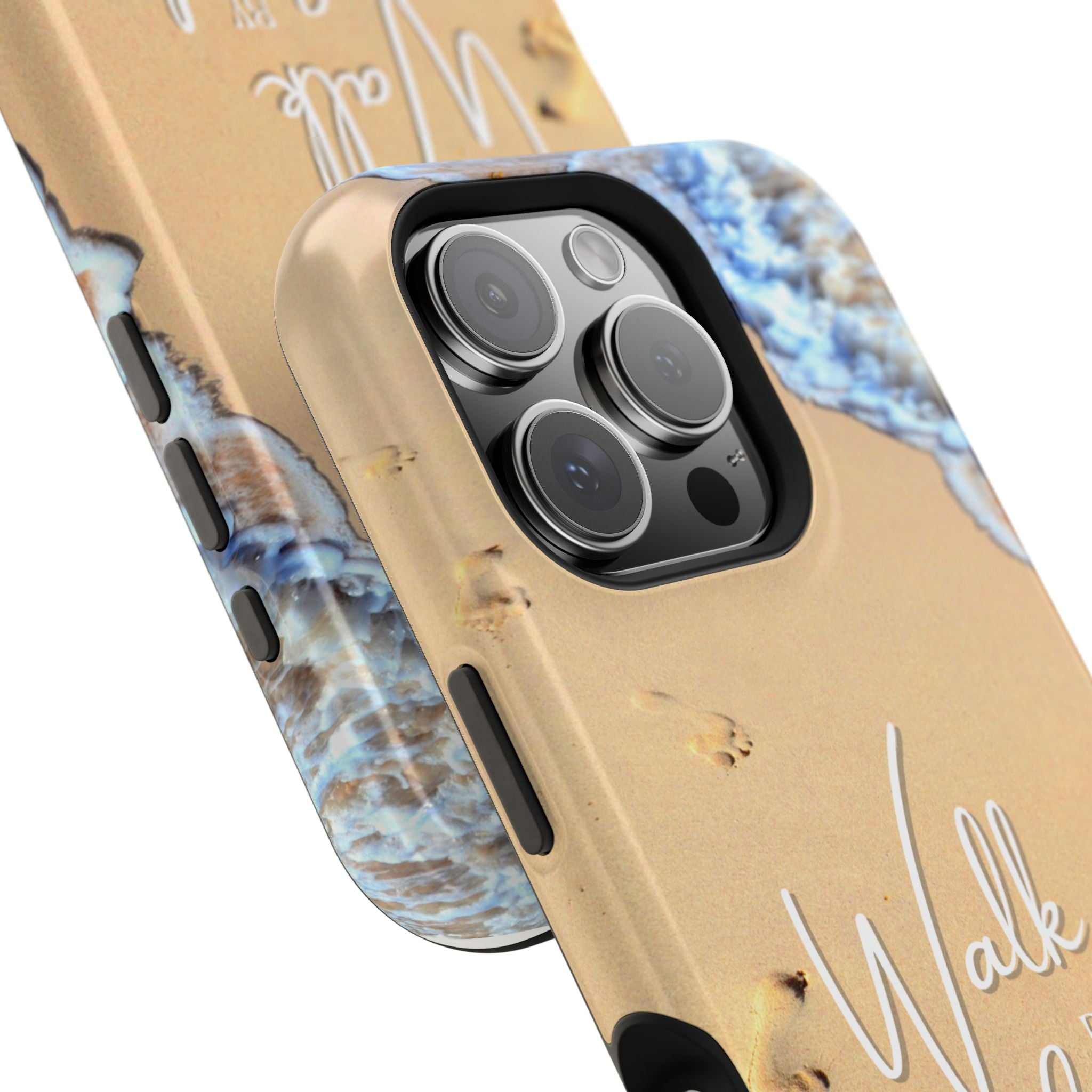 iPhone Inspirational Magnetic Phone Case, Unique Phone Accessories, Faith-Based Gifts, Coastal Vibes, Walk by Faith Design