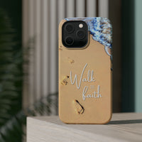 iPhone Inspirational Magnetic Phone Case, Unique Phone Accessories, Faith-Based Gifts, Coastal Vibes, Walk by Faith Design