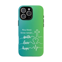 iPhone - 'Faith Love Hope' Christian Cross Protective Cover