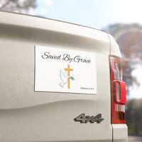 Saved By Grace Inspirational Car Magnets - Faith-Based Gifts, Religious Decor