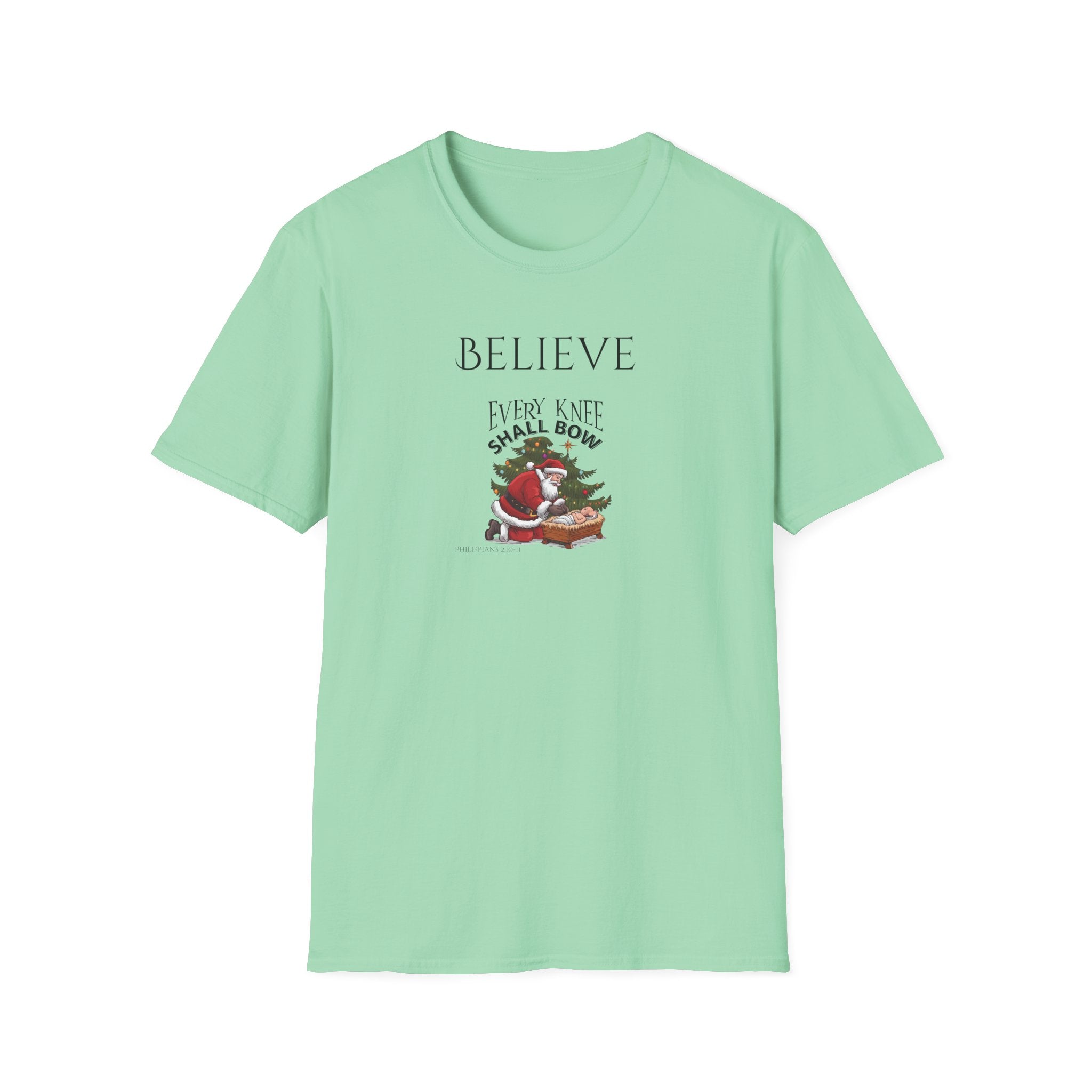 Believe Every Knee Shall Bow Christian Shirt for Women Men Shirts for Christians