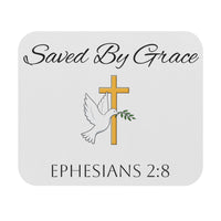 Saved By Grace - Mouse Pad - Christian Gifts for Women Men