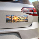 With God All Things Are Possible – Mountain Sunrise Christian Car Magnet