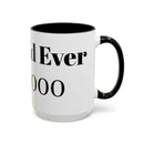 Best Dad Ever Est. 2000 Accent Coffee Mug – Personalized Gift for Dad