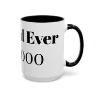 Best Dad Ever Est. 2000 Accent Coffee Mug – Personalized Gift for Dad