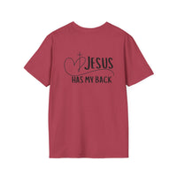 Back design - Christian T-Shirt — "Jesus Has My Back" Inspirational Faith Tee