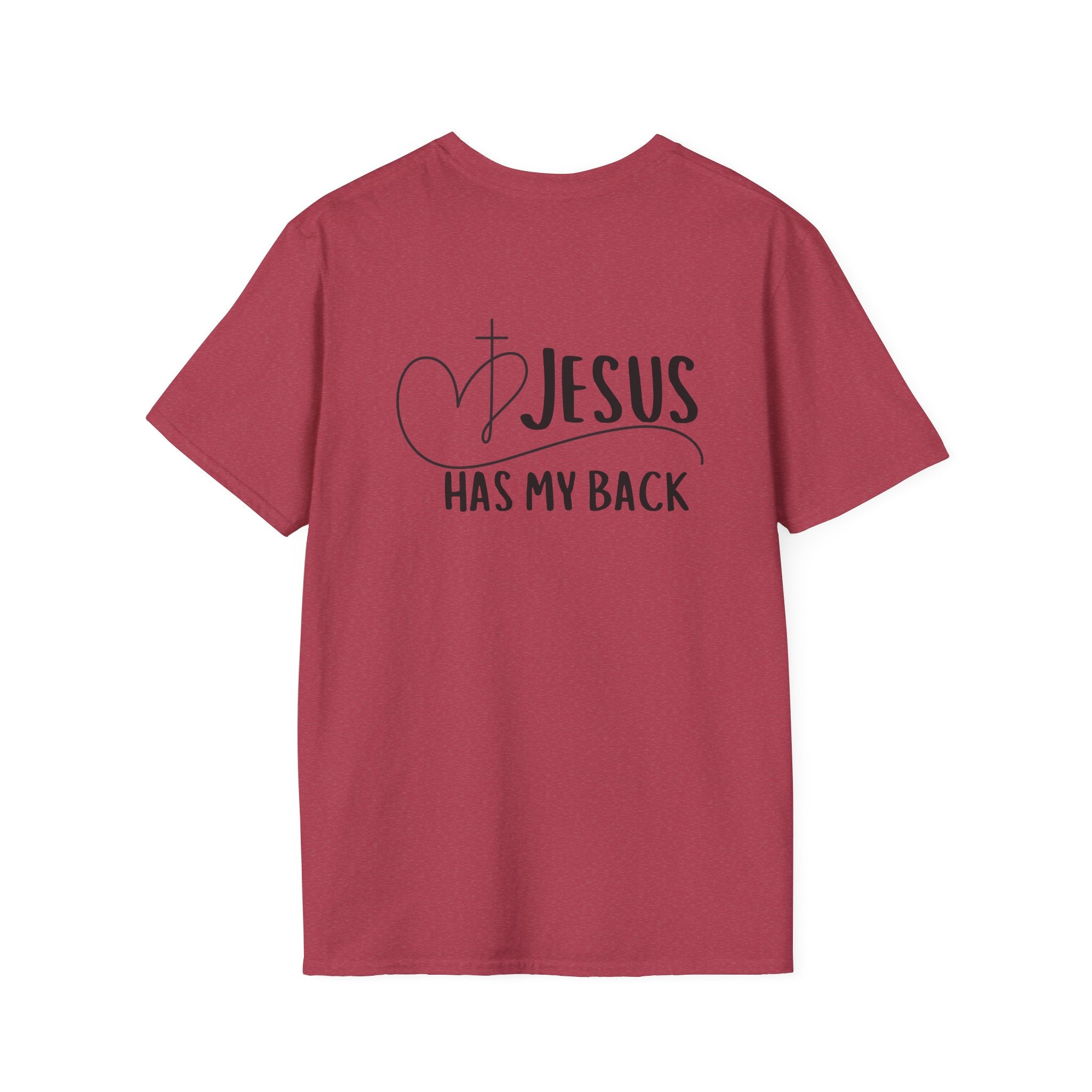 Back design - Christian T-Shirt — "Jesus Has My Back" Inspirational Faith Tee