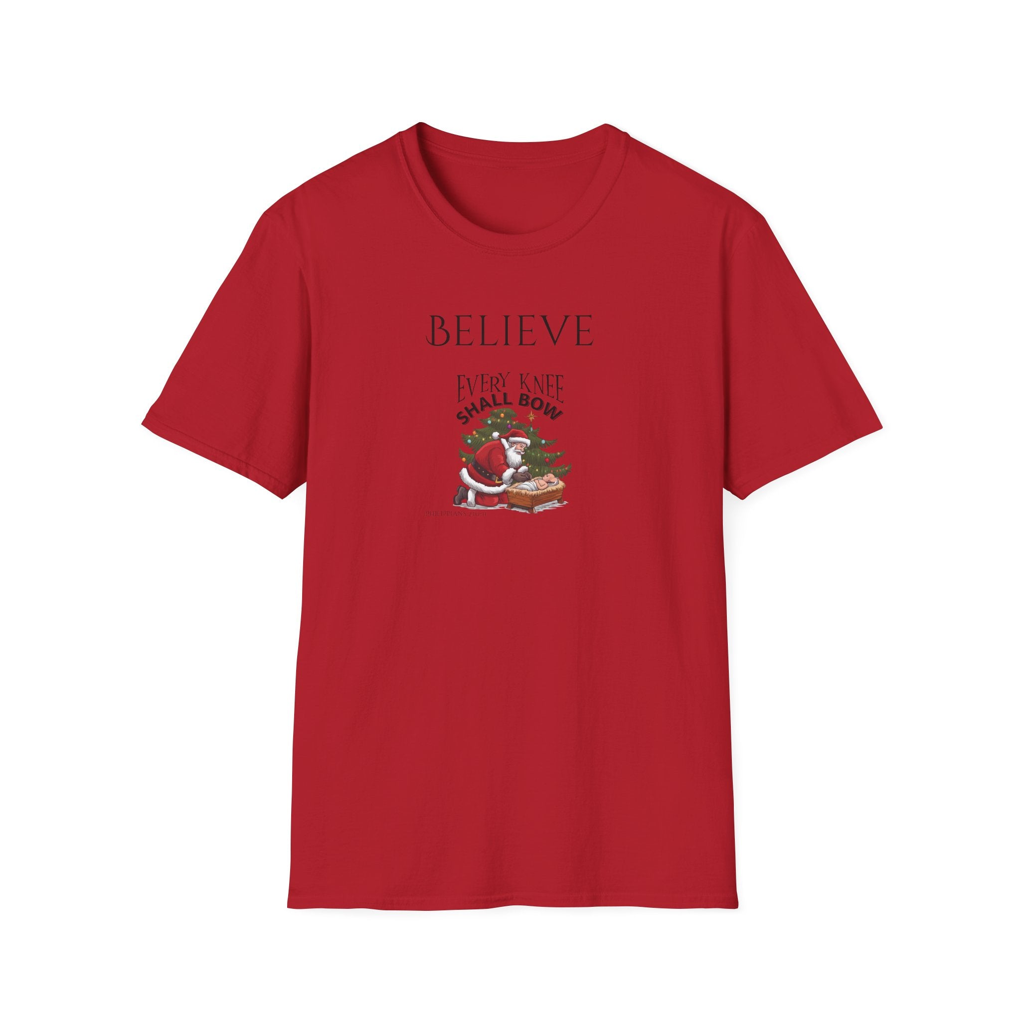 Believe Every Knee Shall Bow Christian Shirt for Women Men Shirts for Christians