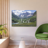 Faith Wall Art - Faith Can Move Mountains - Metal - Inspirational Wall Art Christian Gifts for Women Men
