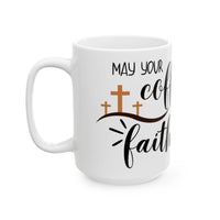 Christian Coffee Mug - Strong Faith - Christian Gifts for Women Men Faith Coffee Mug