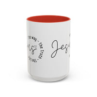Jesus Coffee Mug – Script Faith Mug with “Jesus: The Way • The Truth • The Life” – Inspirational Religious Gift