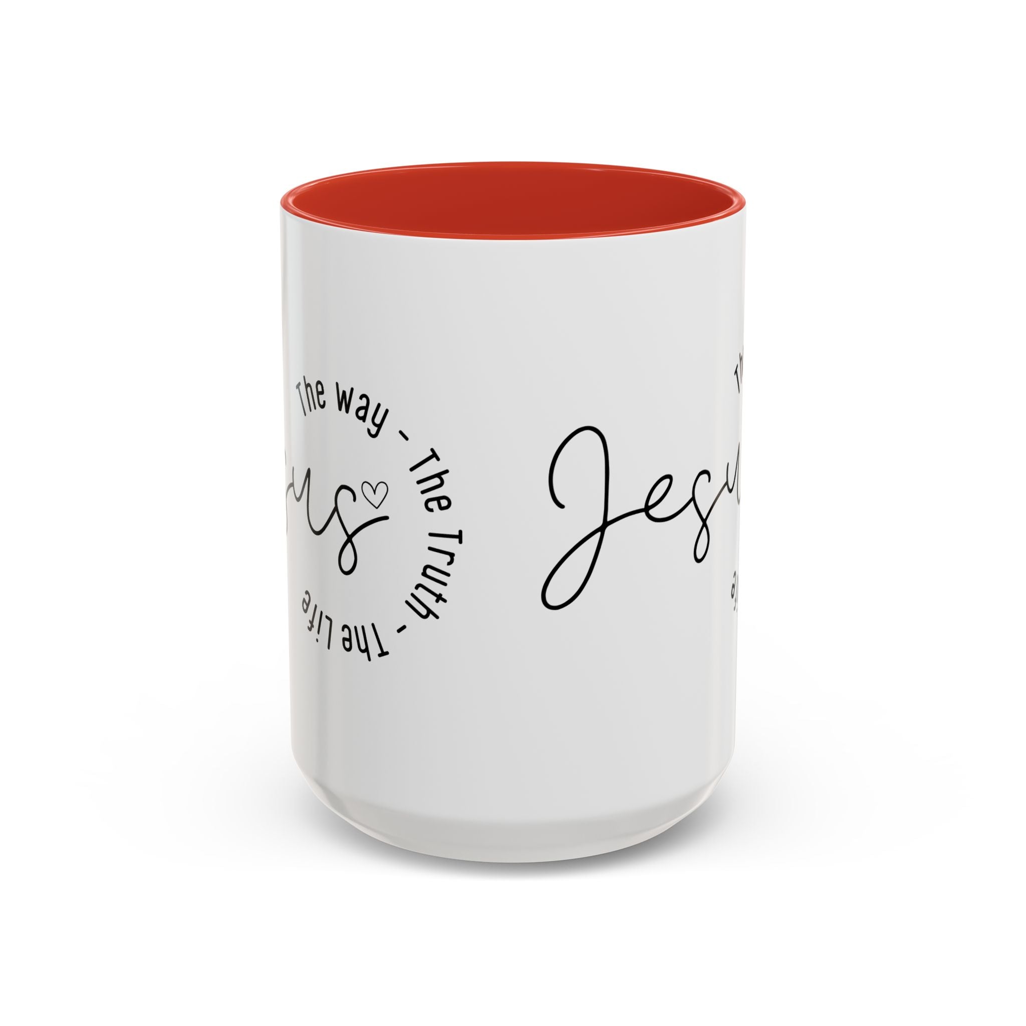 Jesus Coffee Mug – Script Faith Mug with “Jesus: The Way • The Truth • The Life” – Inspirational Religious Gift