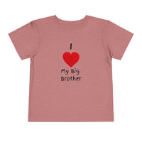 I Heart My Big Brother Short Sleeve Tee Christmas Shirt for Family
