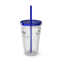 Saved By Grace Water Tumbler - Christian Gifts for Women Men - Faith Based Gifts