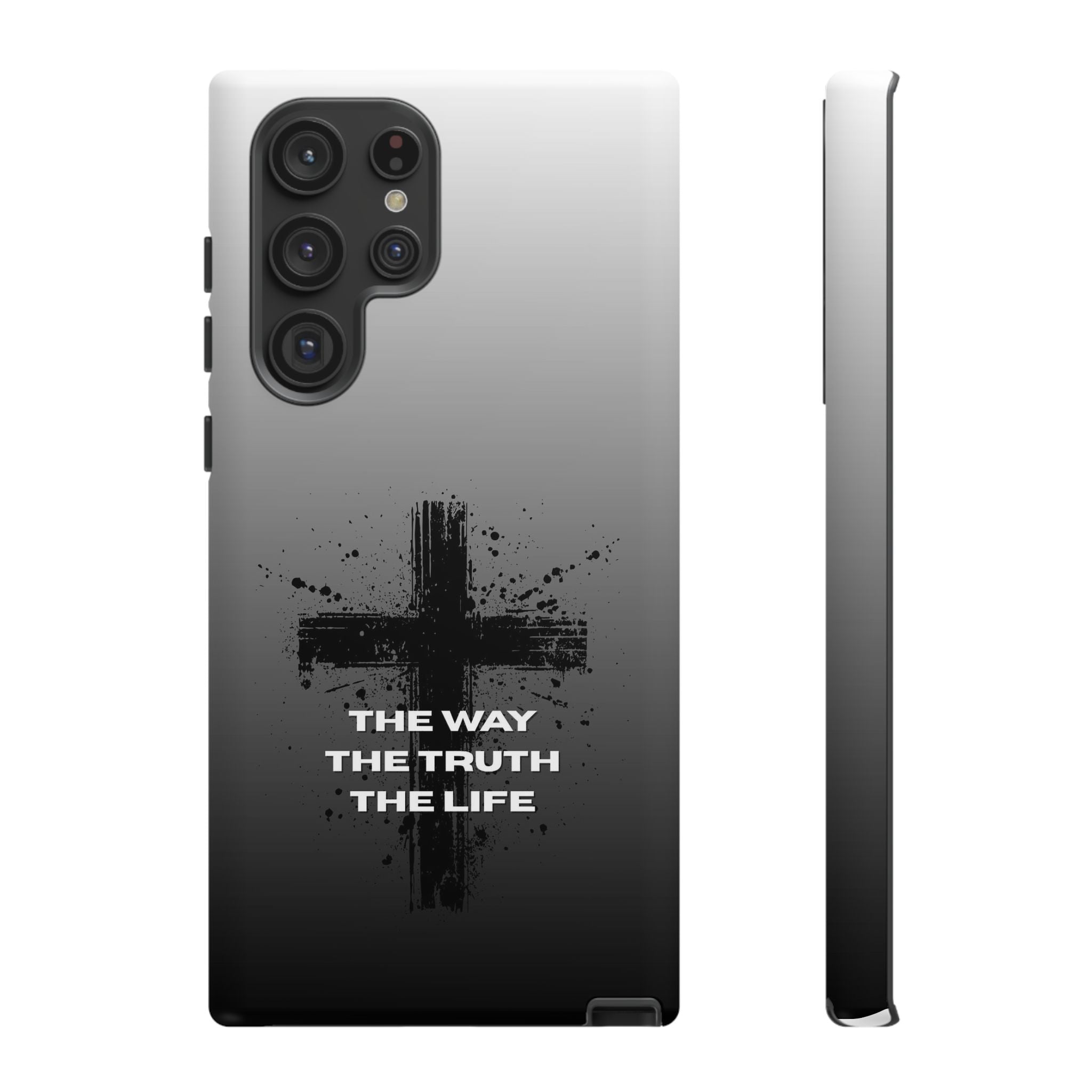 Christian Cross Phone Case — "The Way The Truth The Life" Protective Phone Cover