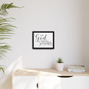 Matte Canvas Framed Print — "With God All Things Are Possible" Inspirational Wall Art