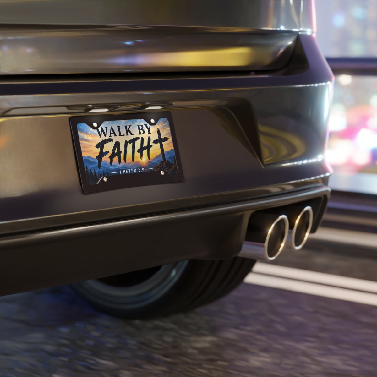 Walk By Faith Christian Vanity Plate