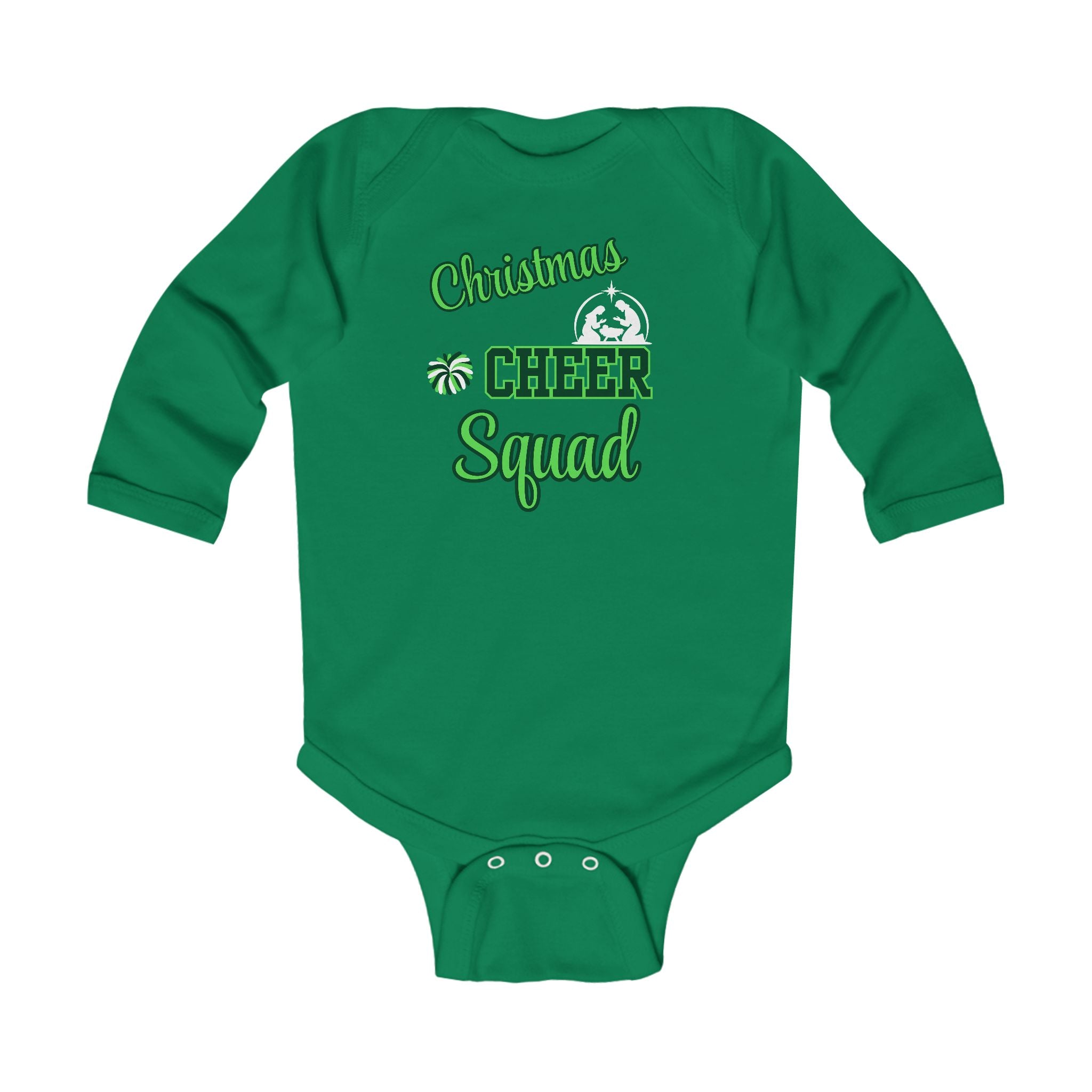 Infant Long Sleeve Bodysuit - "Christmas Cheer Squad" Baby Holiday Onesie