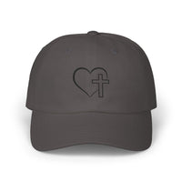 Christian Heart & Cross Hat — Embroidered Faith Baseball Hat