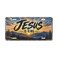 Jesus Is King Christian Vanity Plate