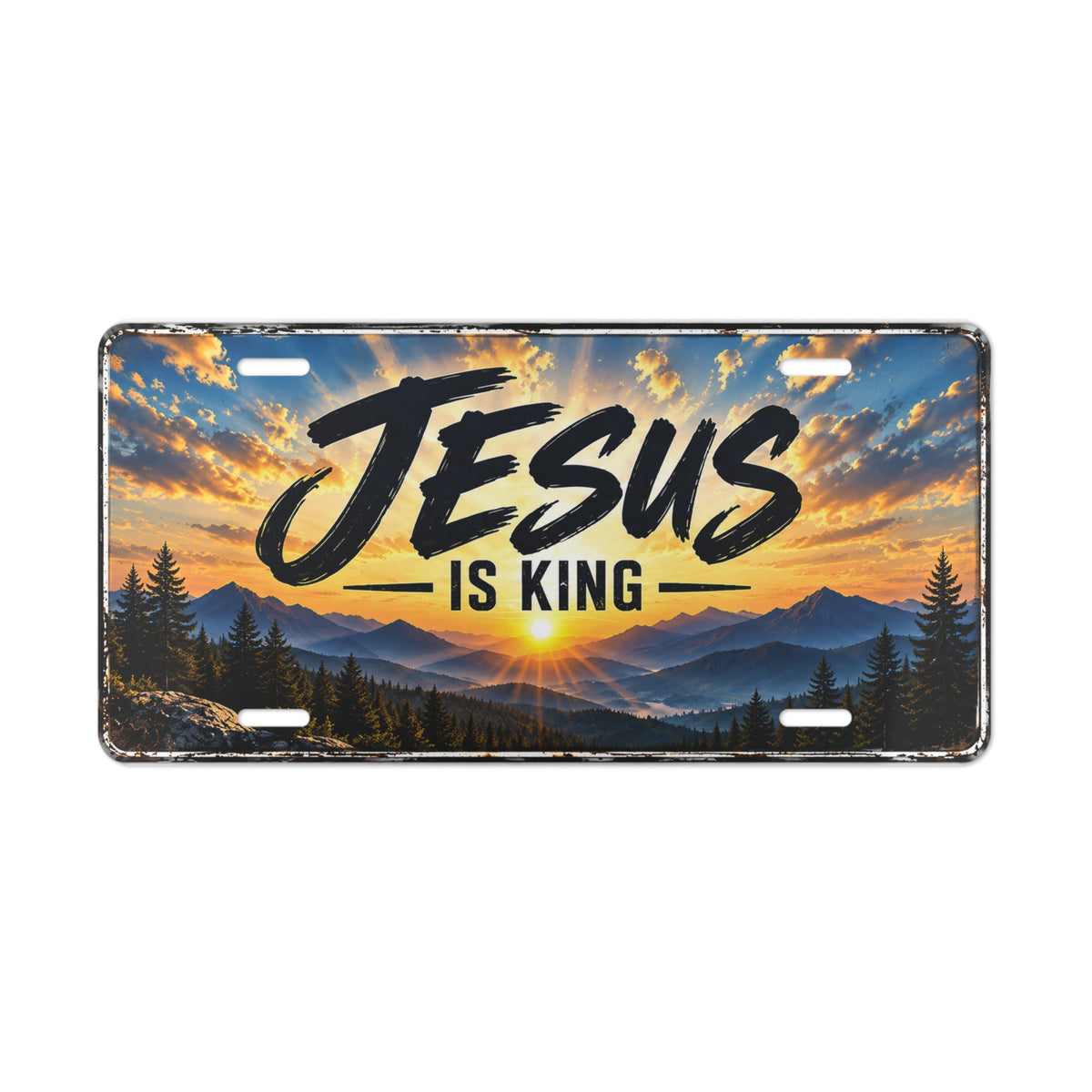 Jesus Is King Christian Vanity Plate
