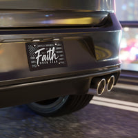 Faith Over Fear Christian Vanity Plate – Distressed Flag
