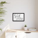 Matte Canvas Framed Print — "With God All Things Are Possible" Inspirational Wall Art