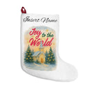 Personalized "Joy To The World" Christmas Stocking – Custom Name Holiday Stocking (e.g., Sarah)