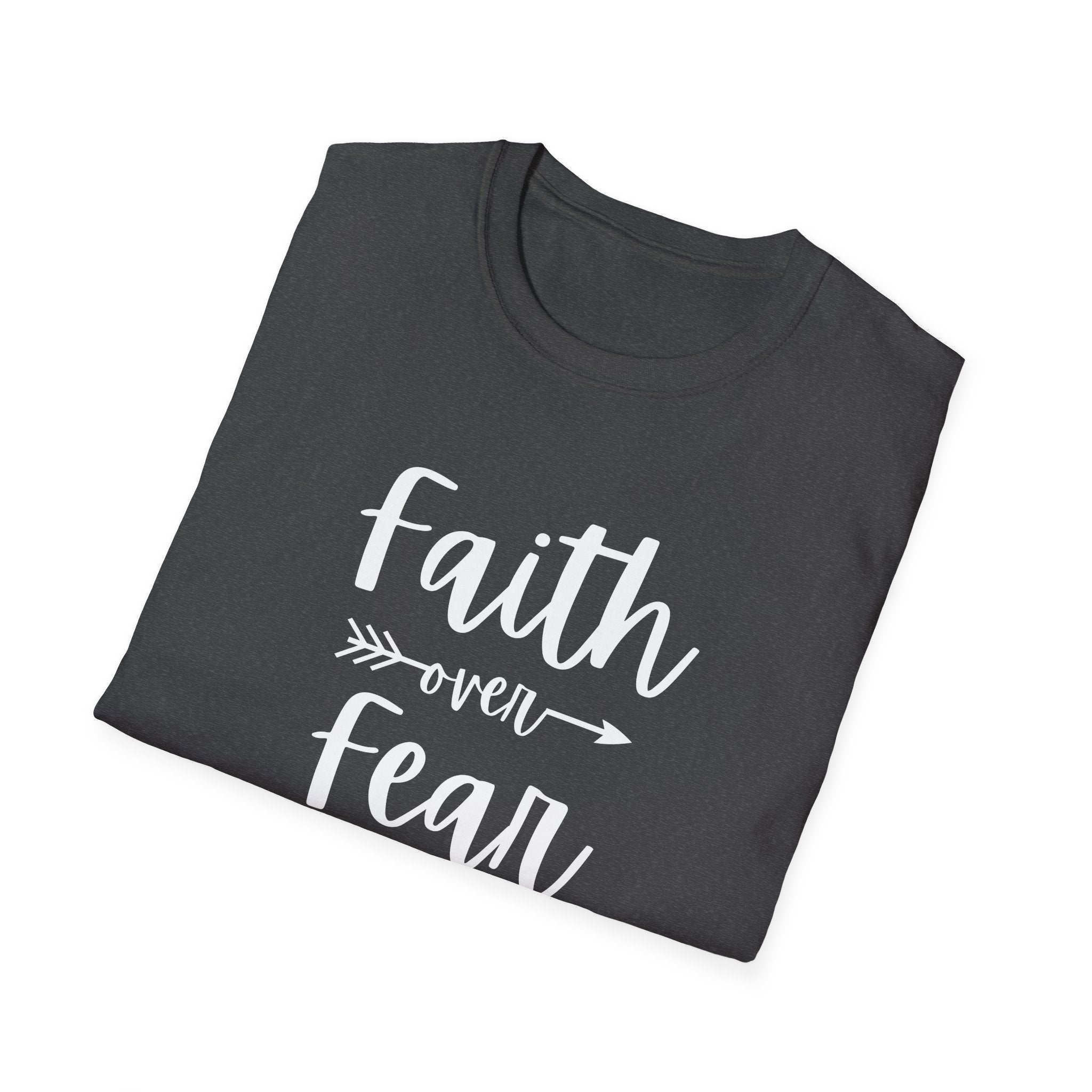 Faith Over Fear Unisex Softstyle T-Shirt | Christian Shirts for Women Men - Faith Based Gifts